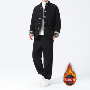 冬季风男装棉衣唐装中式复古保暖加厚棉袄套装A118-TZ12P205图片