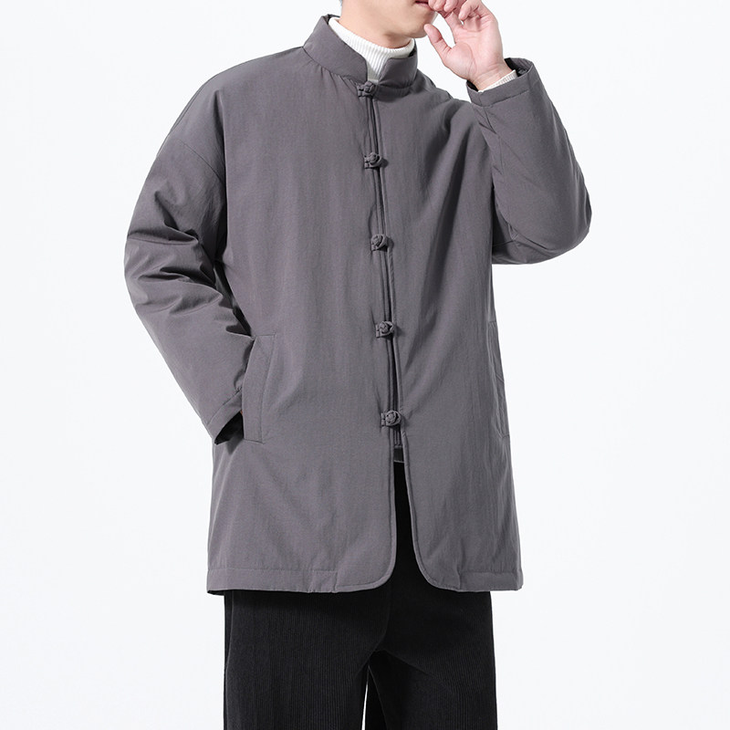 90%白鸭绒冬季风男装唐装复古羽绒服保暖外套A118-YR207P285,男装羽绒服,电商A118