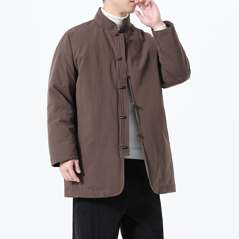90%白鸭绒冬季风唐装男士复古羽绒服保暖外套A118-YR207P285,男装羽绒服,电商A118