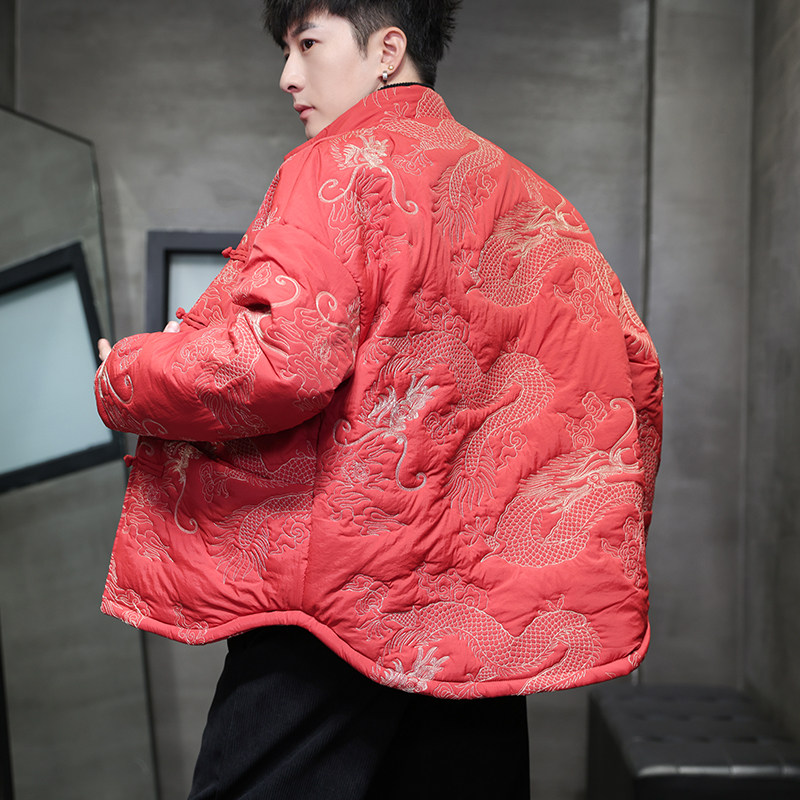 2025冬季风棉衣青年复古刺绣唐装加厚潮流棉服男MY2317-P155图片