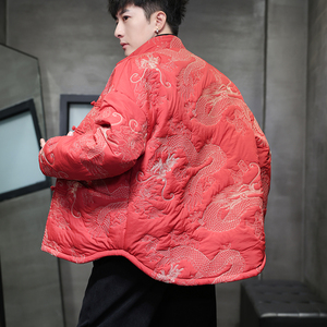 2025冬季风棉衣青年复古刺绣唐装加厚潮流棉服男MY2317-P155图片