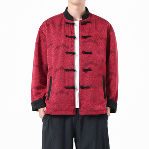 春季风男装新中式双面穿夹克复古唐装汉服外套A118-A8809P145图片