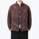 冬季风唐装棉衣龙纹复古大码加厚保暖外套男A118-MY6612P145，男装棉衣，电商A118