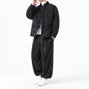 冬季风唐装棉衣保暖加厚大码套装男A118-TZ7703P200抖音控328图片