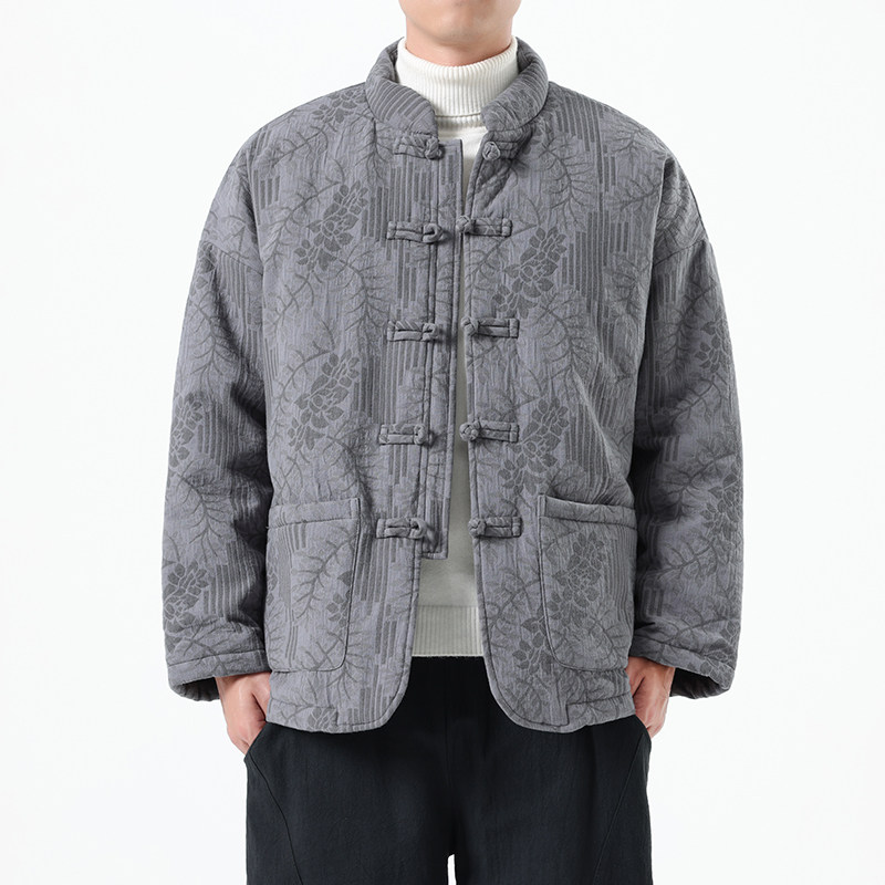 冬季风男装棉衣唐装新中式加厚复古提花外套A118-MY6601P135，男装棉衣，电商A118