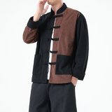 秋季风男装夹克唐装汉服中式复古拼接大码外套A118-A8825P115，男装夹克，电商A118