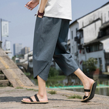 夏季风休闲裤棉麻新中式大码七分裤宽松沙滩裤男A118-K88P30，男装牛仔裤，电商A118