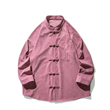秋季风男装新中式衬衫唐装大码复古汉服宽松上衣A118-C823P70，男装衬衫，电商A118