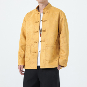 秋季风男装唐装汉服夹克大码古文字印花外套A118-A8836P115图片