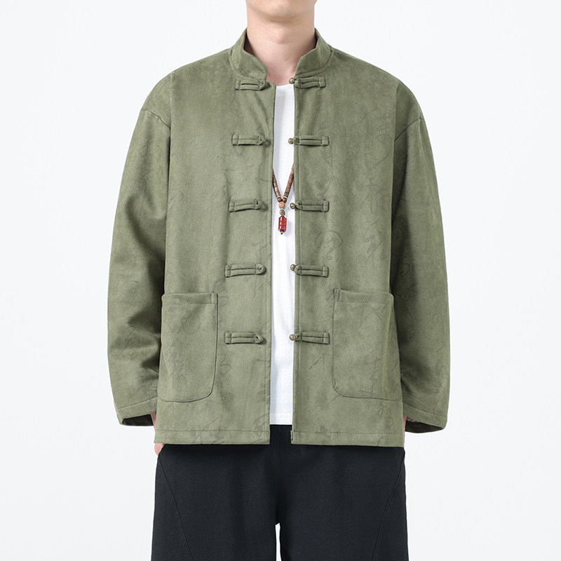 秋冬风唐装汉服复古立领中山装大码夹克外套男A118-A8836P115图片