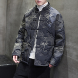 2025冬季风棉衣中式复古刺绣唐装加厚棉服男A118-MY2317P155，男装棉衣，电商A118