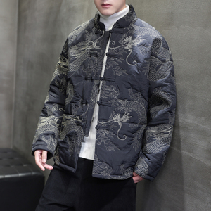 2025冬季风棉衣中式复古刺绣唐装加厚棉服男A118-MY2317P155,155daily穿搭分享图片