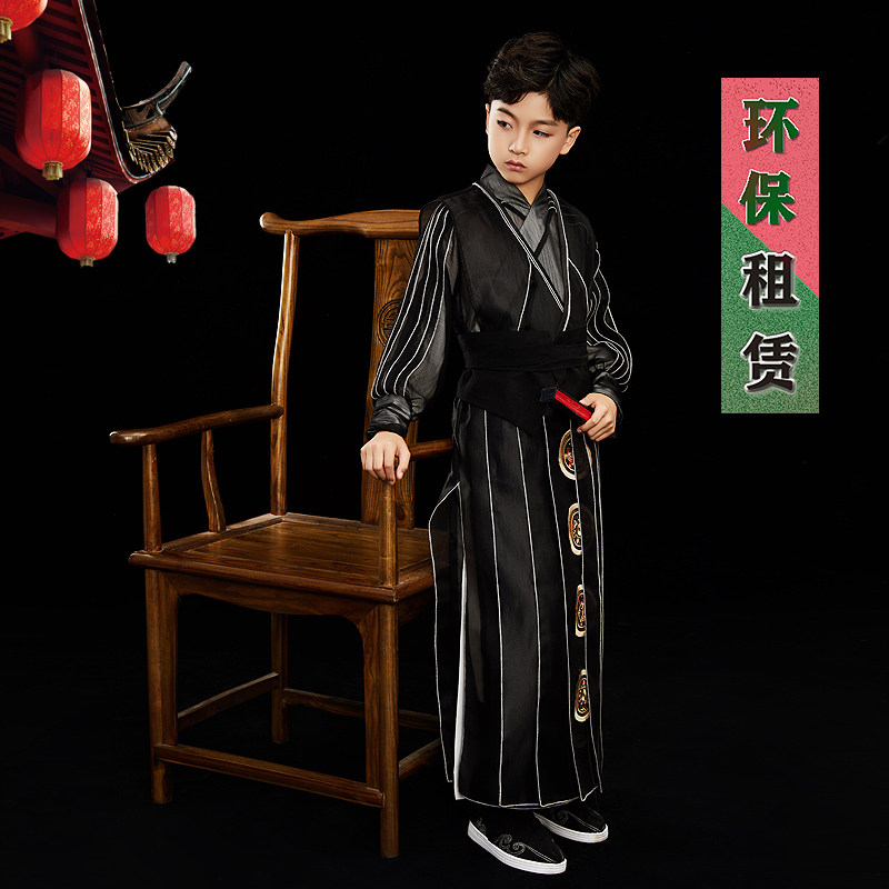 男童高端汉服出租儿童超模比赛走秀仙境传说租赁古筝弹奏服装G114