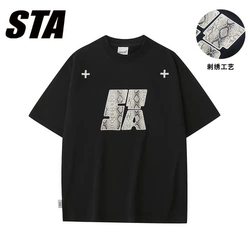 STAGJDP新款美式高端刺绣T恤