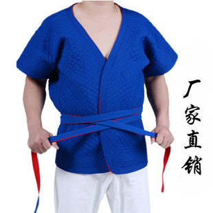 中国摔跤服白色加厚传统式跤衣红蓝摔跤服褡裢私人中式跤衣