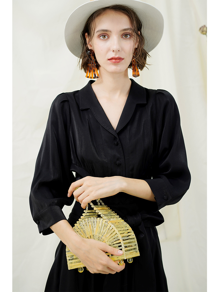 【垂感裙】乃兮原创设计欧洲贵族骑马套裙金丝绒亮面法式桔梗裙