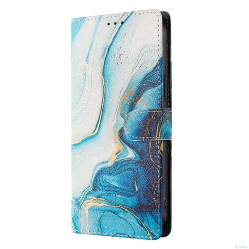 蓝理石适用GalaxyS26/S25/S24/S23/S22/S21/S20 Ultra三星翻盖手机壳S10/S9/S8/S7 FE/+ 皮套保护套电话壳