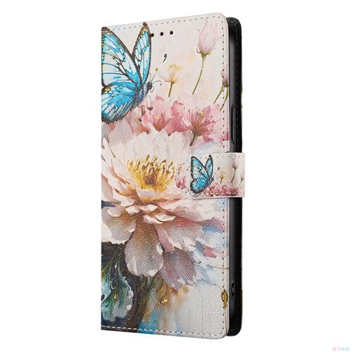 蝴蝶花适用GalaxyS26/S25/S24/S23/S22/S21/S20 Ultra三星翻盖手机壳S10/S9/S8/S7 FE/+ 皮套保护套电话壳