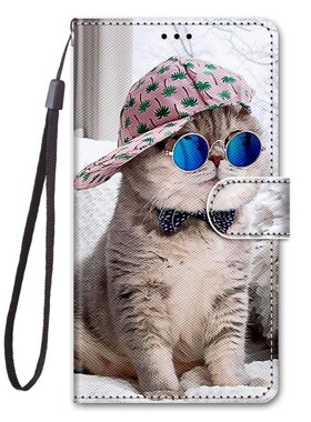 眼镜猫适用GalaxyA16/A26/A36/A56 5G三星翻盖手机壳A15/A25/A35/A55/A14/A34/A54皮套防摔保护套电话壳