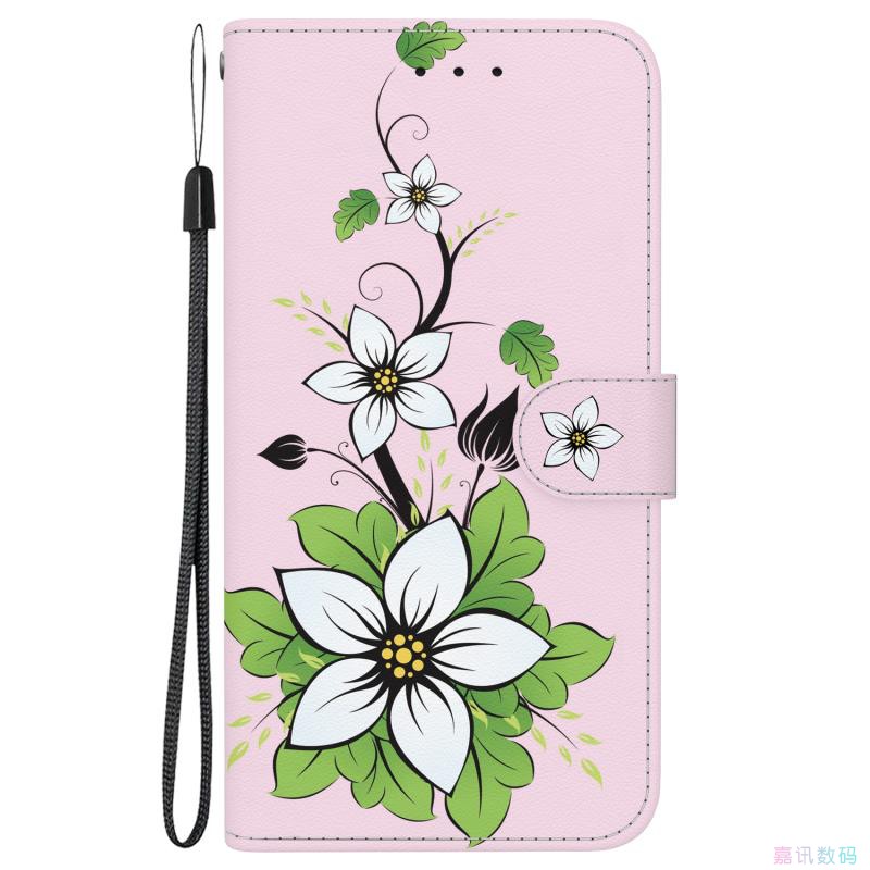 百合花适用Galaxy A10/A20/A30/A40/A50 三星翻盖手机壳A70 S/E皮套防摔保护套男女电话壳