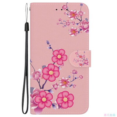 樱花适用Galaxy A13/A23/A33/A53 三星翻盖手机壳A73 4G/5G皮套防摔保护套男女电话壳