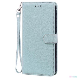 荔枝淡蓝适用Galaxy A10/A20/A30/A50 S三星翻盖手机壳A70/A70S 皮套防摔保护套电话壳