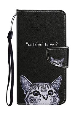 小猫咪适用IPhone13/12/11promax苹果翻盖手机壳X/XR/XS/678P皮套