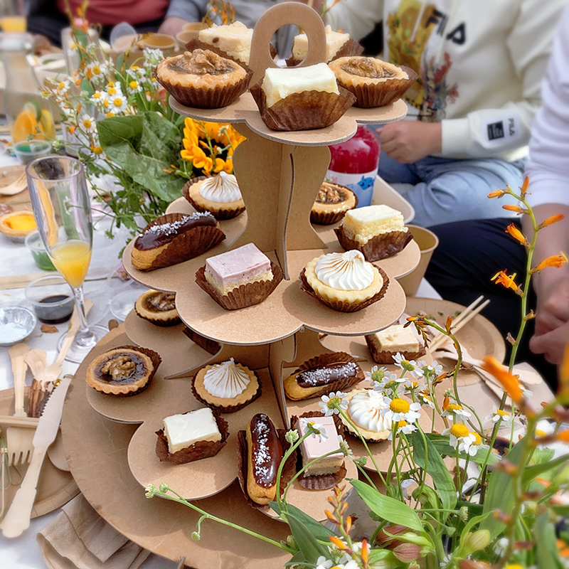 野餐三层甜品台马卡龙茶歇托盘ins风冷餐下午茶展示装饰拍照道具-封面