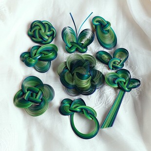 非遗手工竹编胸针耳环旗袍汉服发饰发夹只此青绿竹制品大全竹首饰