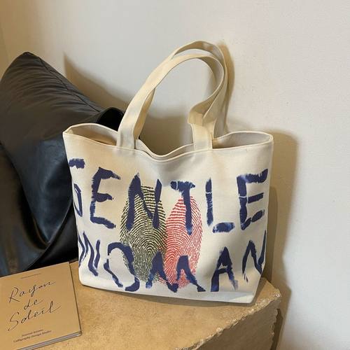 帆布包女单肩休闲大容量韩版