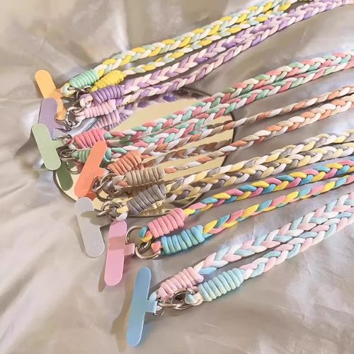 潮流ins编织个性麻花长绳手机挂绳女款外出户外通用长款背带爆款