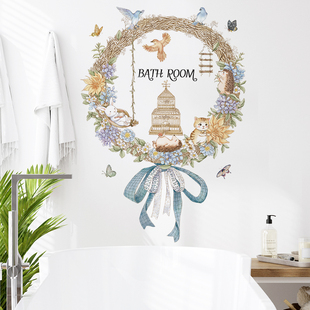 可移除墙贴纸防水自粘浴室瓷砖房门装饰贴画寝室卧室书桌布置墙面