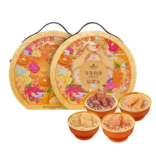 山姆代购年年有余花胶羹礼盒12碗开盖即享新中式年货送礼大气