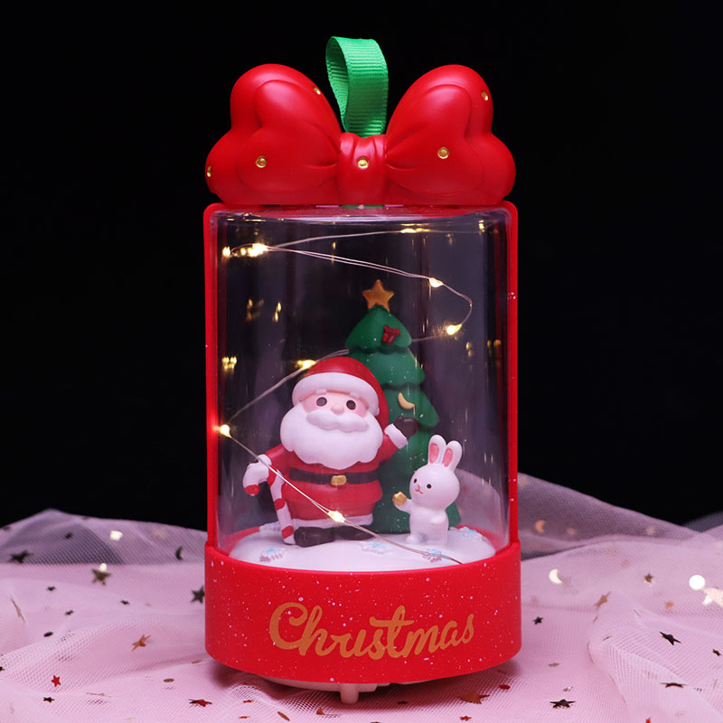 音乐盒雪人星星夜灯圣诞节礼物