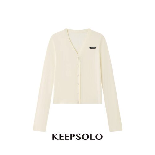 KeepSolo渡春V领羊毛针织开衫