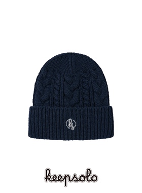 KeepSolo「暖意融融」麦穗刺绣羊毛绞花针织帽冷帽冬季016