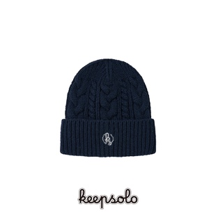 KeepSolo「暖意融融」麦穗刺绣羊毛绞花针织帽冷帽冬季016