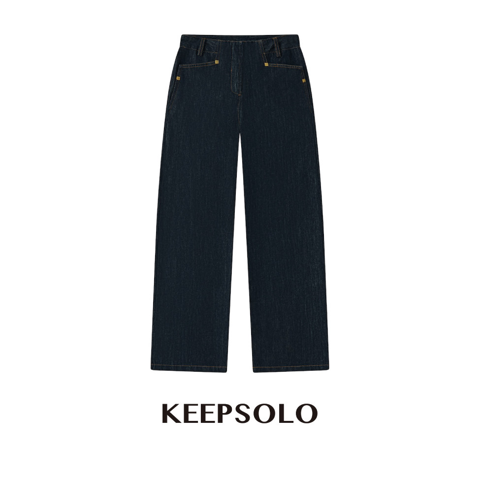 KeepSolo「必入单品」水洗牛仔直筒长裤26AW014