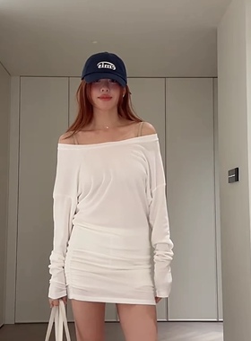 KeepSolo「轻暖垂顺」慕斯羊毛抽褶T恤套装026