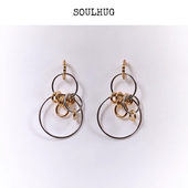 SOUL HUG 设计师品牌25秋冬简约休闲叠圈耳环
