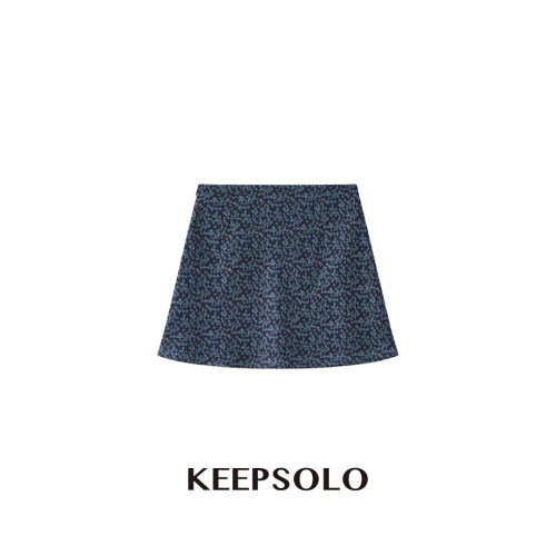 KeepSolo法式碎花A字半裙