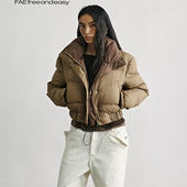 夹克短外套棕色休闲羽绒服2025年冬 双面穿工装 FAE 无一物
