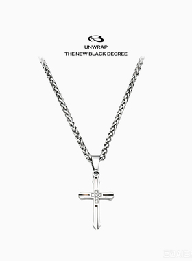 Blackdegree Store｜Cross necklace 镶锆石十字架钛钢项链防过敏