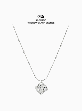 Blackdegree Store｜Irregular necklace 欧美不规则方牌项链钛钢