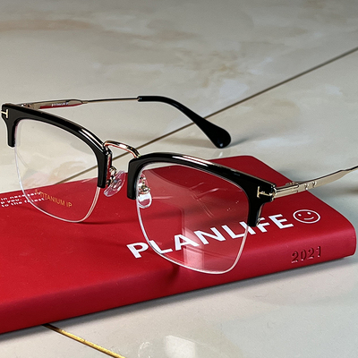 纯钛男潮克罗心男女半框眼镜框