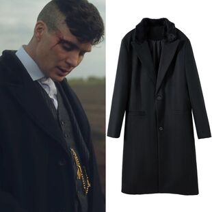 谢尔比剃刀党浴血黑帮同款大衣超长款毛呢风衣西装大衣过膝套装