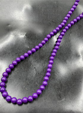 紫云母项链圆珠锁骨链