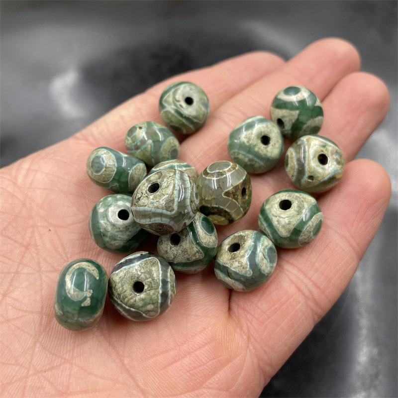 DIY饰品配件三眼天珠玛瑙算盘珠