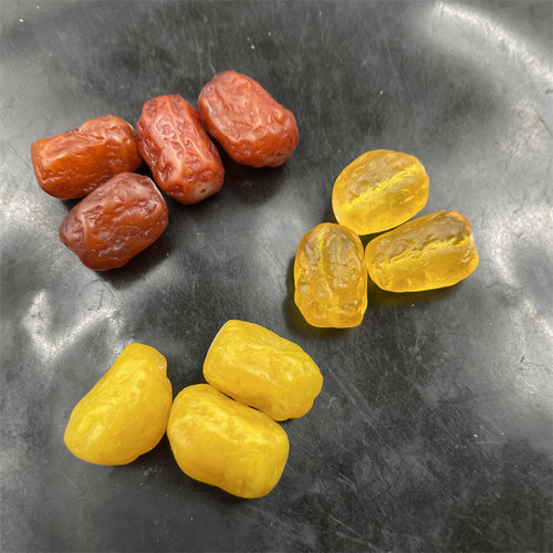 四海玉器 DIY饰品配件优化二代仿琥珀蜜蜡原石散珠 随形小珠子
