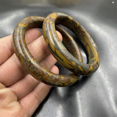 四海玉器 天然玉石女娲石手镯 女款玉镯子 玉镯  特价